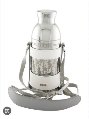 Christian Dior Aqua Bottle Beige Calfskin Oblique Stainless Steel Strap
